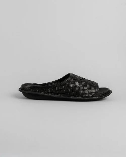 SAINT TROPEZ Woven Leather Cognac Brown