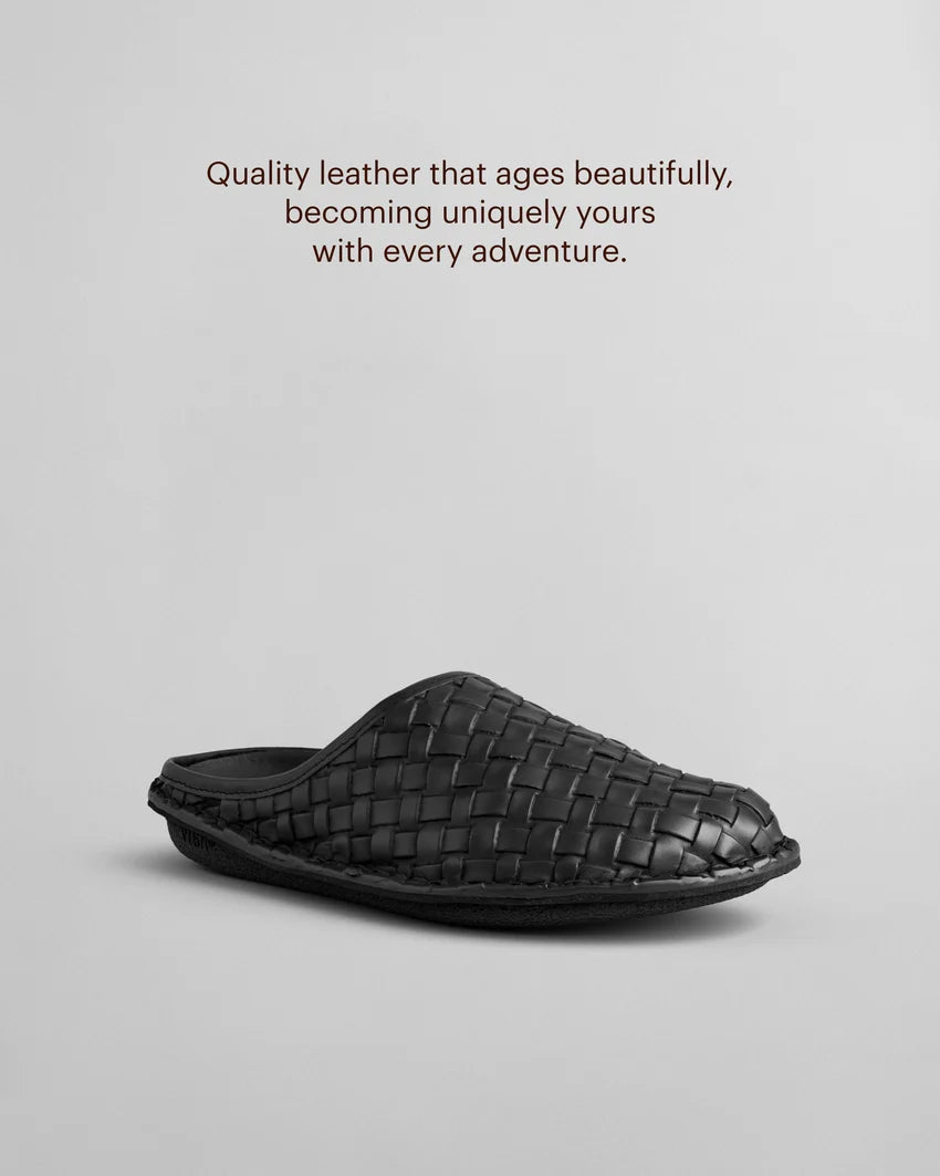 ROMA Woven Leather Cognac Brown