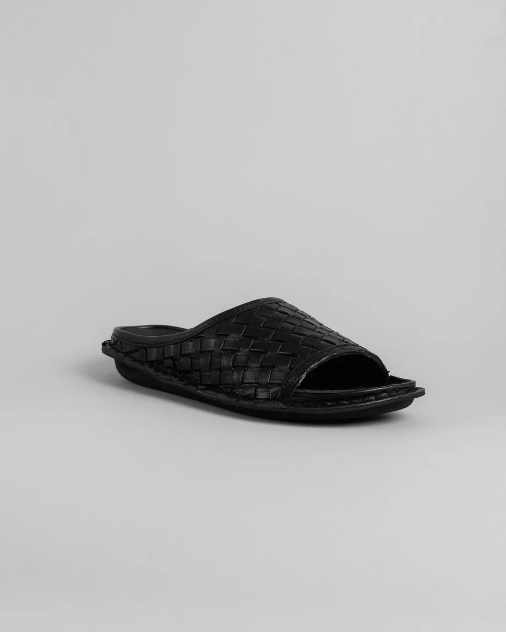 SAINT TROPEZ Woven Leather Cognac Brown